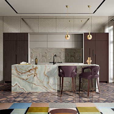 KAROO COUNTER STOOL, NIKU PENDANT LIGHT